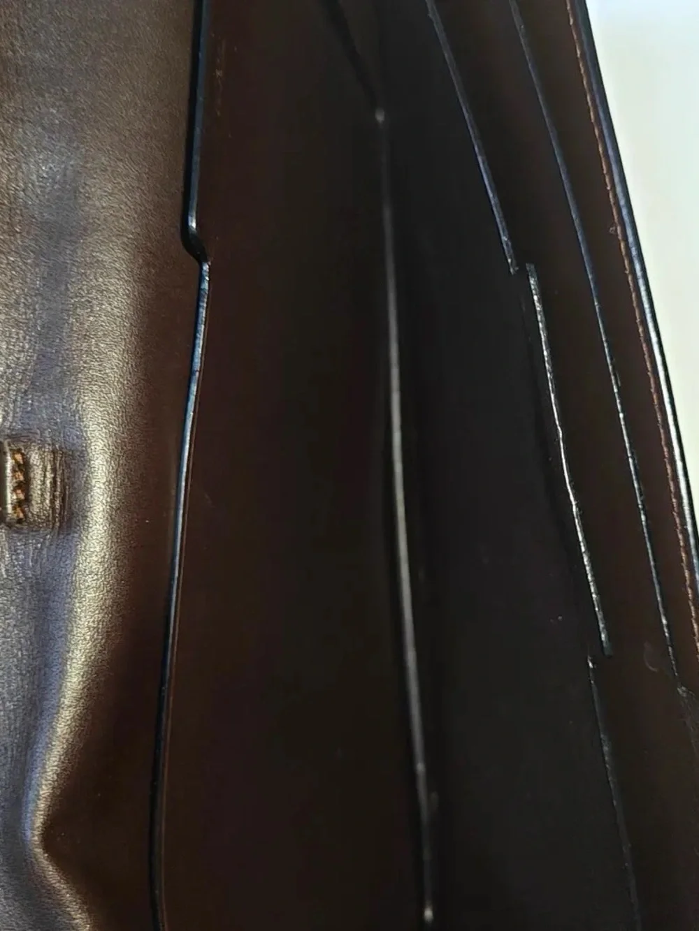 Loewe Suede Clutch in Tan with Black Trim
